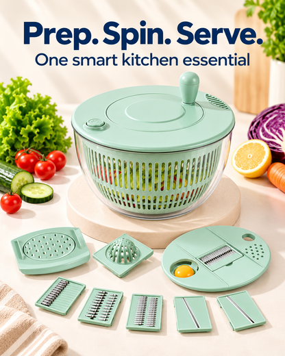 12-in-1 Salad Spinner & Slicer